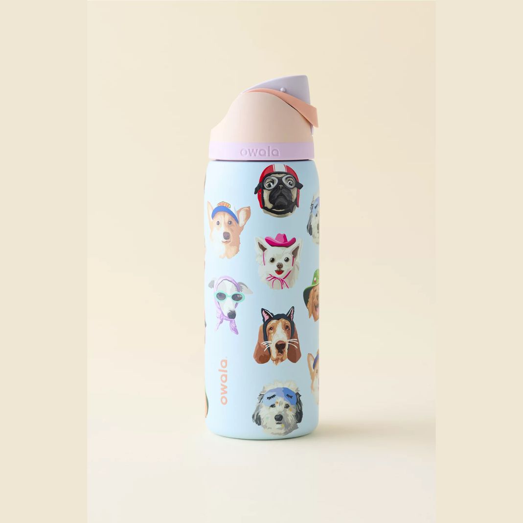 PREVENTA Owala FreeSip® - 32oz | 946 mL - Edición Dog Collage Exclusivo UO