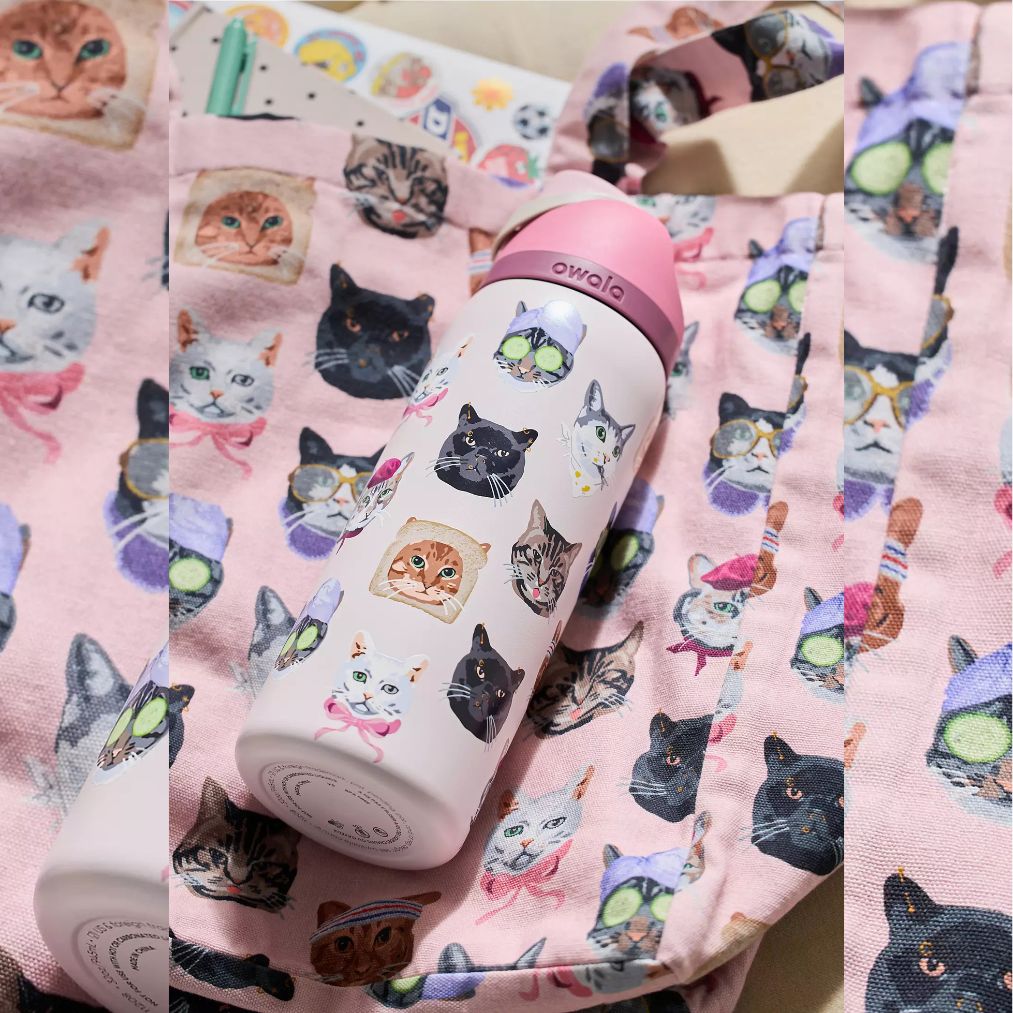 PREVENTA Owala FreeSip® 32oz - Edición Cat Collage Exclusivo UO