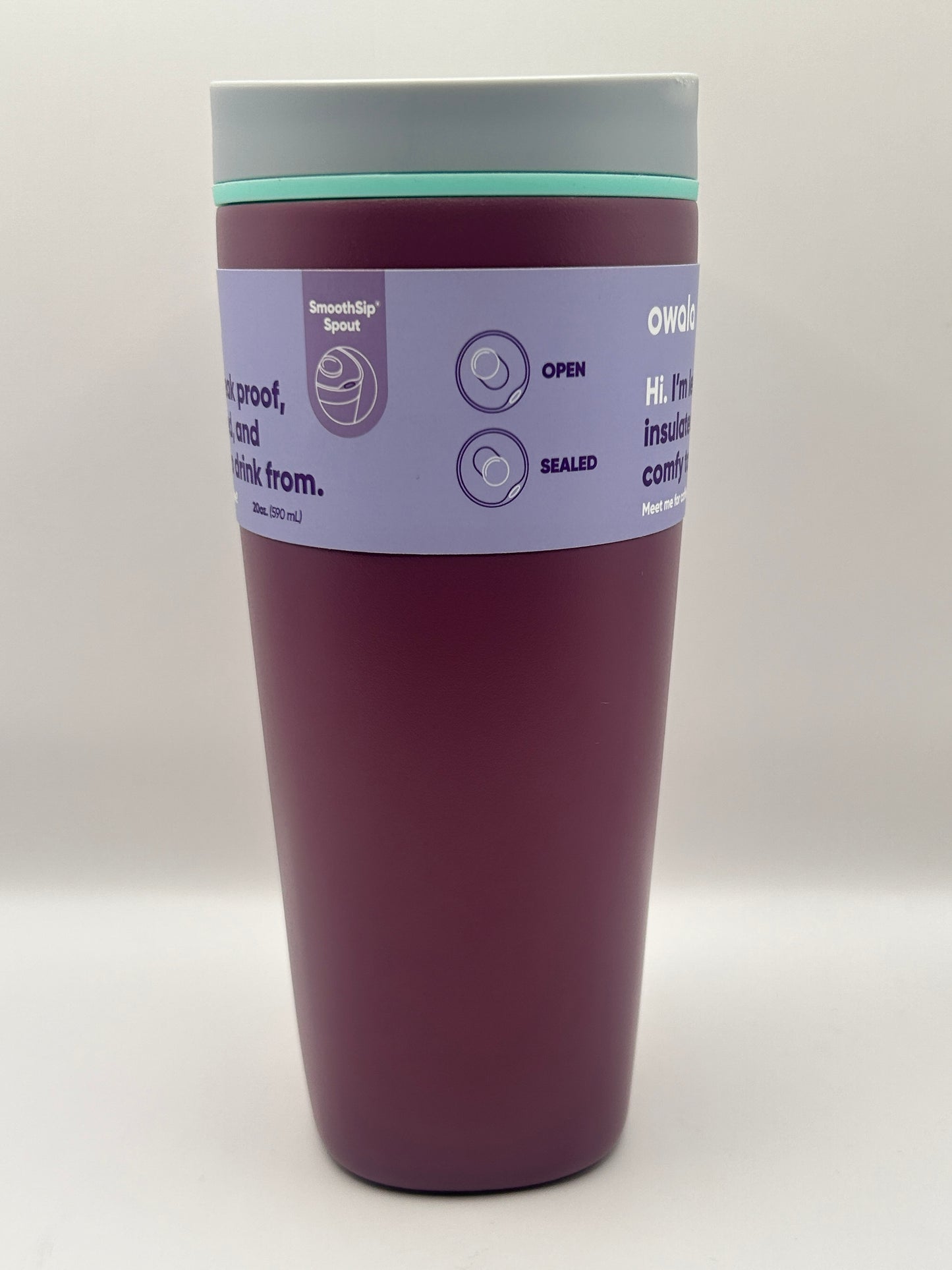 🟡 Nivel 2 Owala SmoothSip® Slider 20oz Color Plum Perfect- Envio Gratis