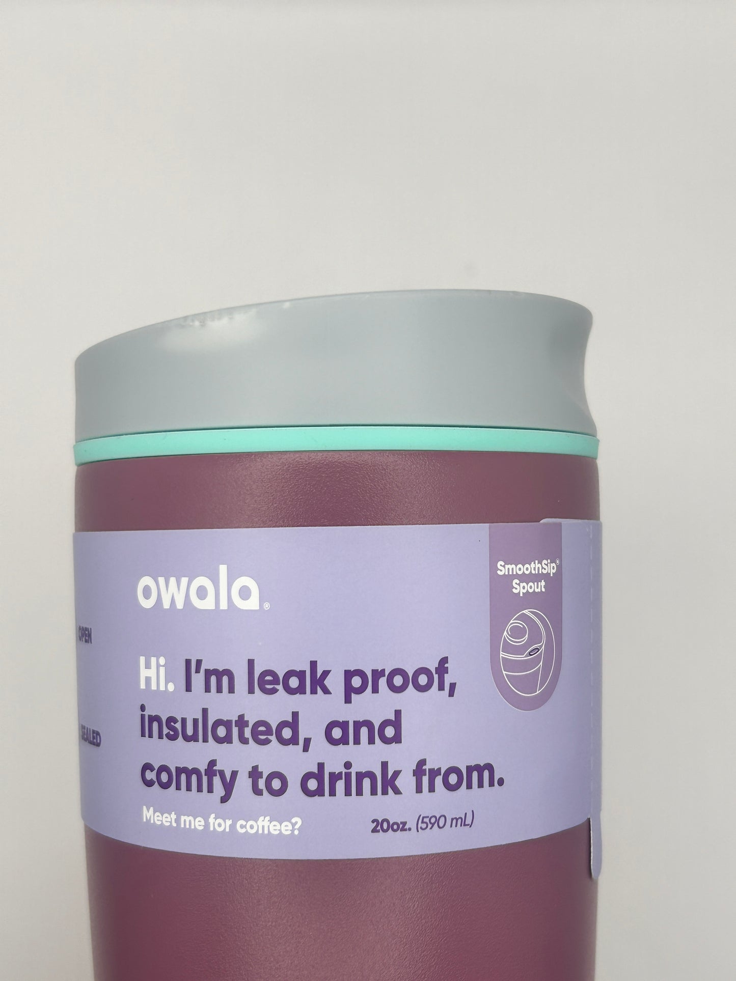 🟡 Nivel 2 Owala SmoothSip® Slider 20oz Color Plum Perfect- Envio Gratis