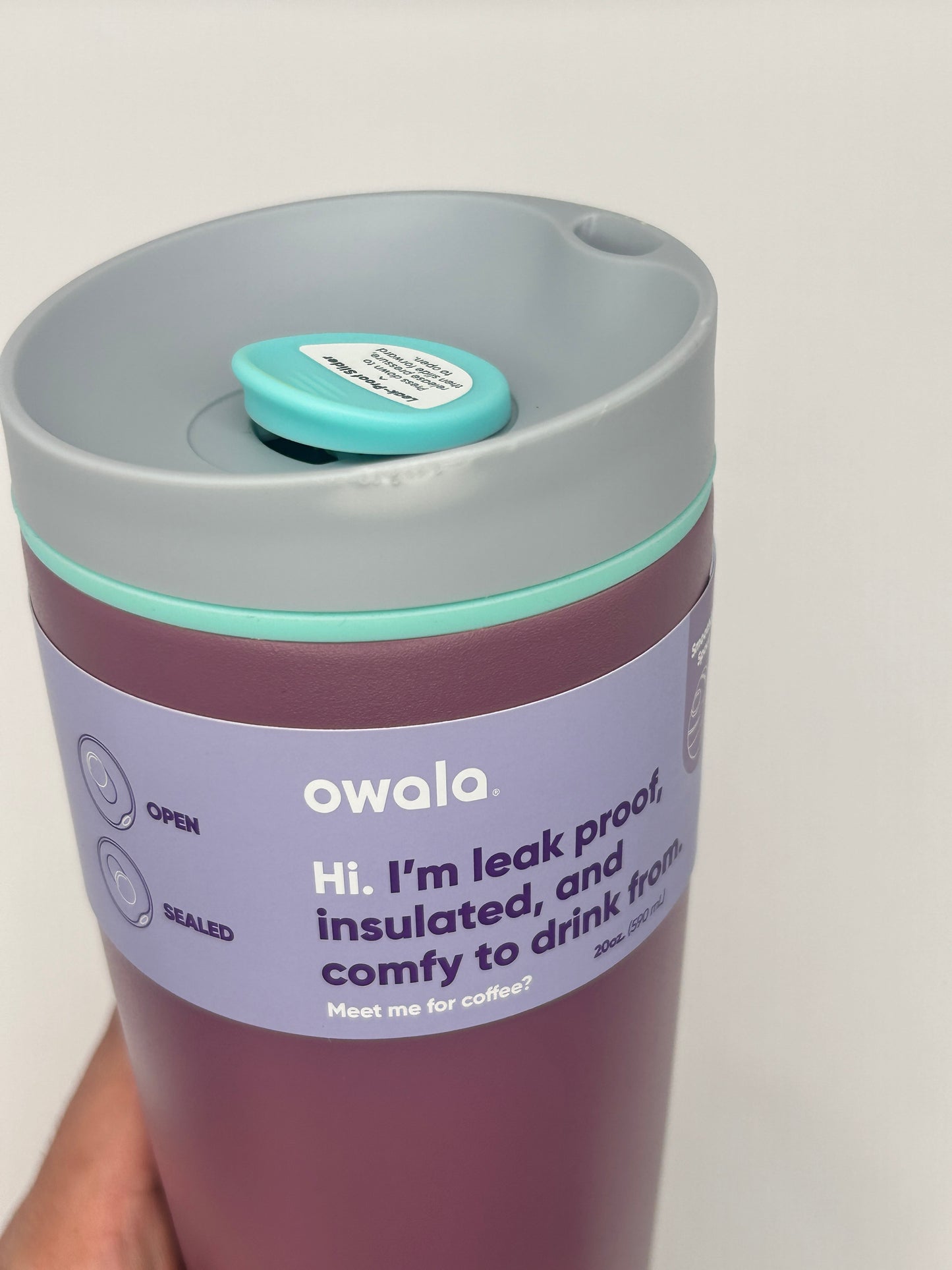 🟡 Nivel 2 Owala SmoothSip® Slider 20oz Color Plum Perfect- Envio Gratis